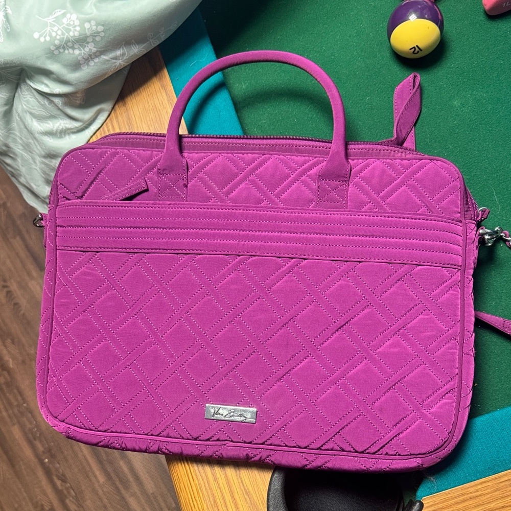 Vera Bradley Magenta Quilted Laptop Bag